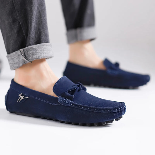 Loafers Men Handmade PU Leather Loafer Casual Driving Flats Slip-on Shoes Luxury Comfy Moccasins White Loafers Shoes Men