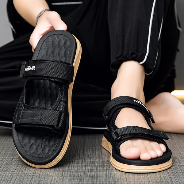 Men's 2025 Summer Slippers – New Style, Anti-Slip Sandals for Comfortable Outdoor and Driving Use