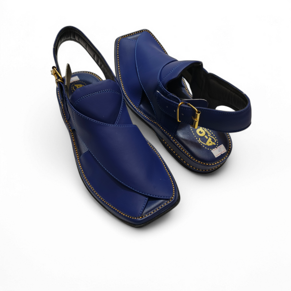 Pure Blue Zardari Chappal